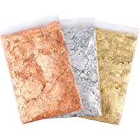 AIEX 9g 3 Paquetes De Copos Dorados De Pan De Oro Copos De Lámina Metálica Dorada De Imitación Para Arte De Uñas…